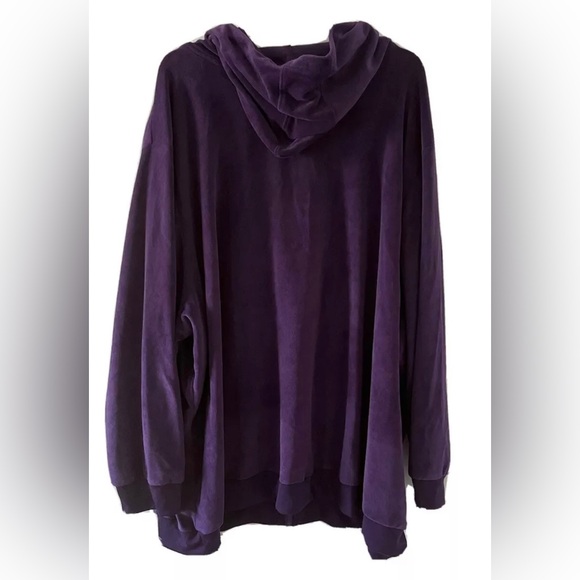 Woman Within 2 Piece Purple Velour Pant Set Size 5X - Picture 4 of 11